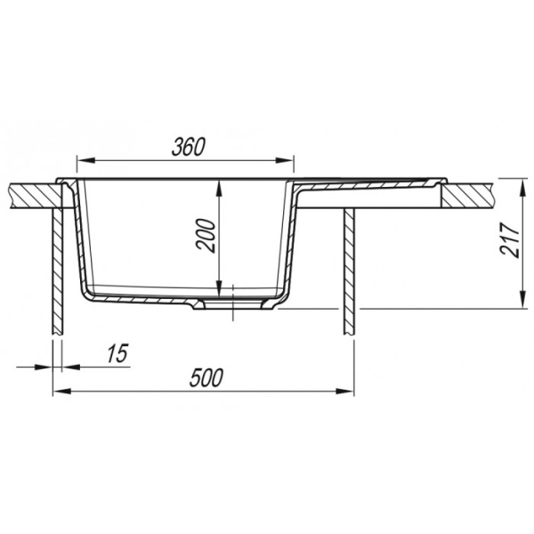Кухонная мойка Arfeka Zia 65х50 Wet Graphite Кухонная мойка Arfeka Zia 65х50 Wet Graphite