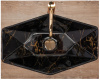 Умывальник Rea Vegas Black Marble Shiny U5603