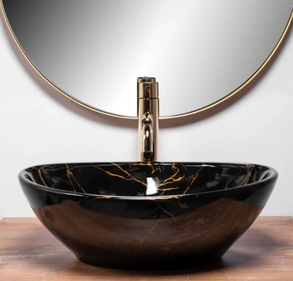Умывальник Rea Sofia Black Marble U5611