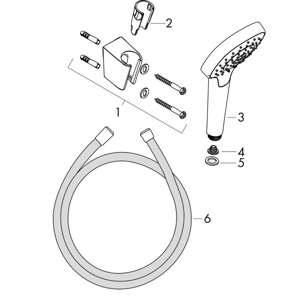 Душевой гарнитур Hansgrohe Croma Select E 3jet Vario 26413400