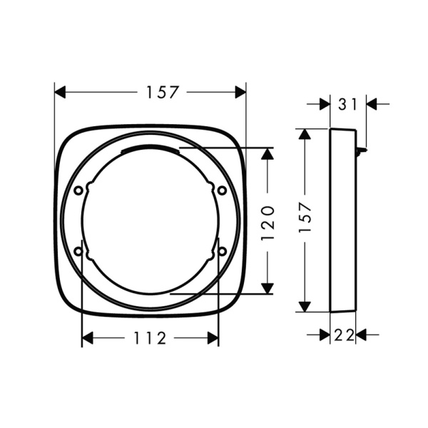 Удлинение внешней части Hansgrohe PuraVida 15597990