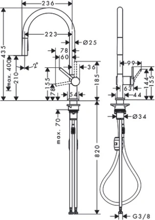 Смеситель Hansgrohe Talis 72842670
