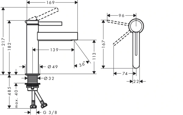 Смеситель Hansgrohe Finoris 76024000