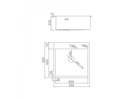 Кухонная мойка премиум Gerhans K35050B