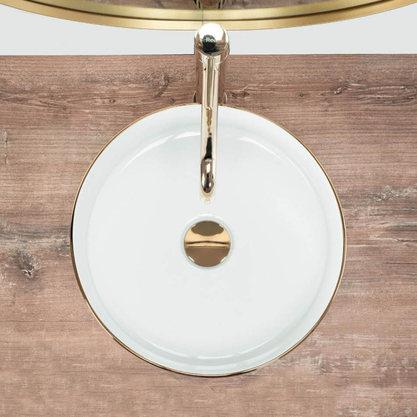 Умывальник Rea Sami Gold Edge U6758