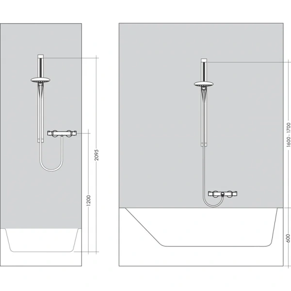 Душевая штанга Hansgrohe PuraVida Unica 27844000 со шлангом