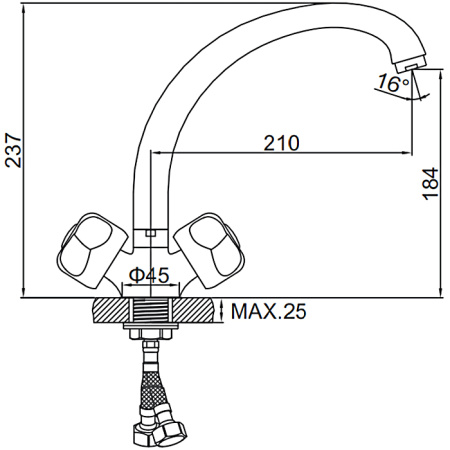 Смеситель Ledeme 4226-2