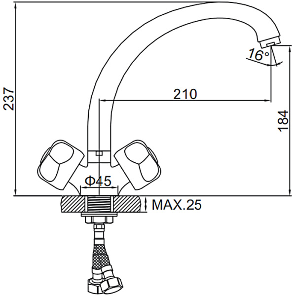 Смеситель Ledeme 4226-2 Смеситель Ledeme 4226-2