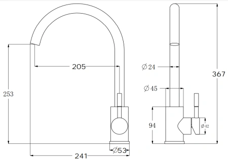 Смеситель для кухни Esko K45B