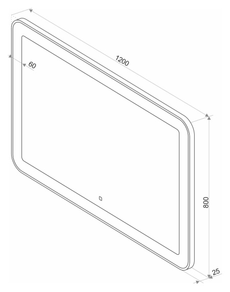 Зеркало Continent Velvette LED 120х80