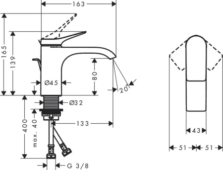 Смеситель Hansgrohe Vivenis 75010000