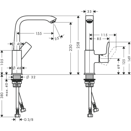 Смеситель Hansgrohe Metris 230 31081000