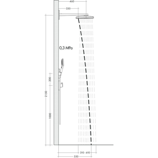 Тропический душ Hansgrohe Rainmaker Select 2jet 24005600