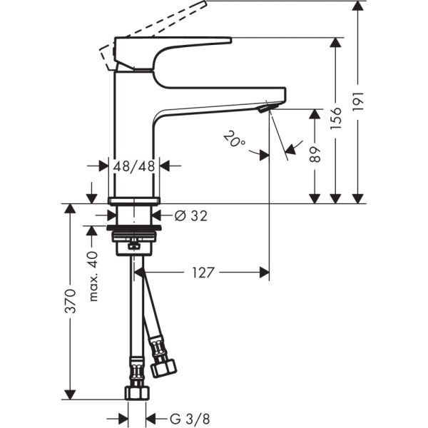 Смеситель Hansgrohe Metropol 100 32500700