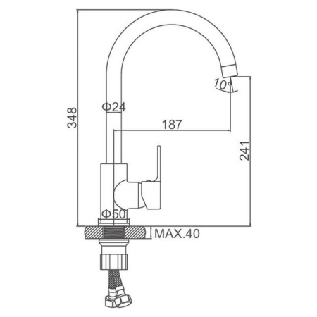 Смеситель Ledeme 4003W