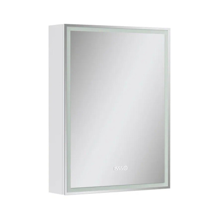 Шкаф зеркальный Equil Corner с подсветкой LED 60 с часами 60х80 правый