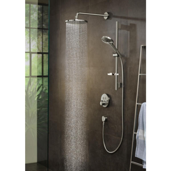 Тропический душ Hansgrohe Raindance S 1jet PowderRain 27607000 с держателем