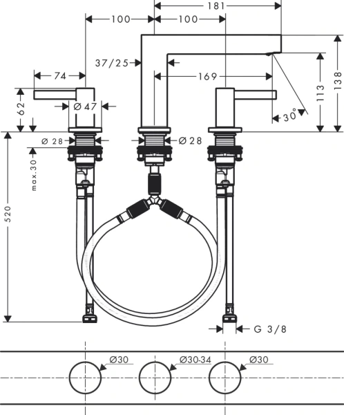 Смеситель Hansgrohe Finoris 76033670