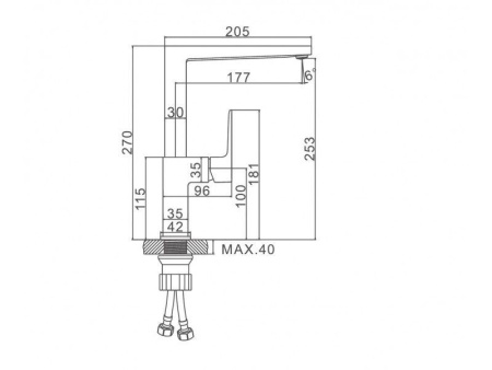 Смеситель для кухни Ledeme L4073G