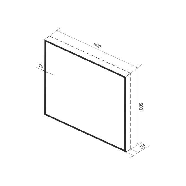 Зеркало Wellsee 7 Rays' Spectrum с фоновой LED-подсветкой 60х50
