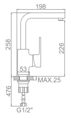 Смеситель Ledeme 4030-2