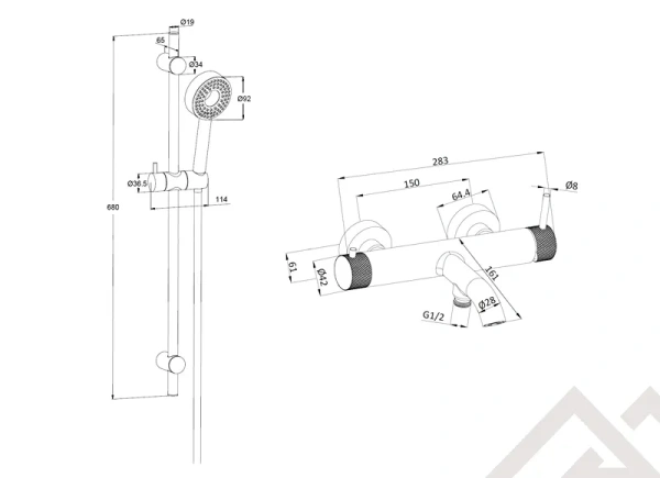 Смеситель для душа Milleau Tissage ML81803M/0705BDQ-CR Смеситель для душа Milleau Tissage ML81803M/0705BDQ-CR