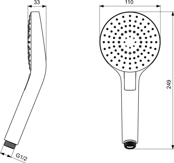 Душевая лейка Ideal Standard IdealRain Evo Round B2231AA
