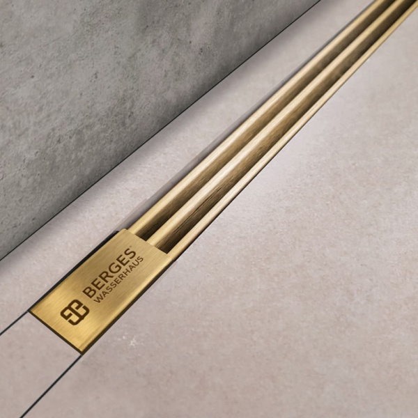 Душевой лоток BERGES SUPER Slim 80 gold