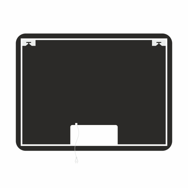Зеркало Axus Tobo Black 90х70