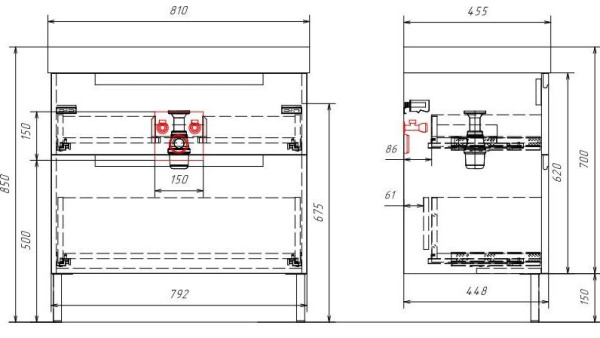Тумба напольная под умывальник Aqwella Vancouver 80 Тумба напольная под умывальник Aqwella Vancouver 80
