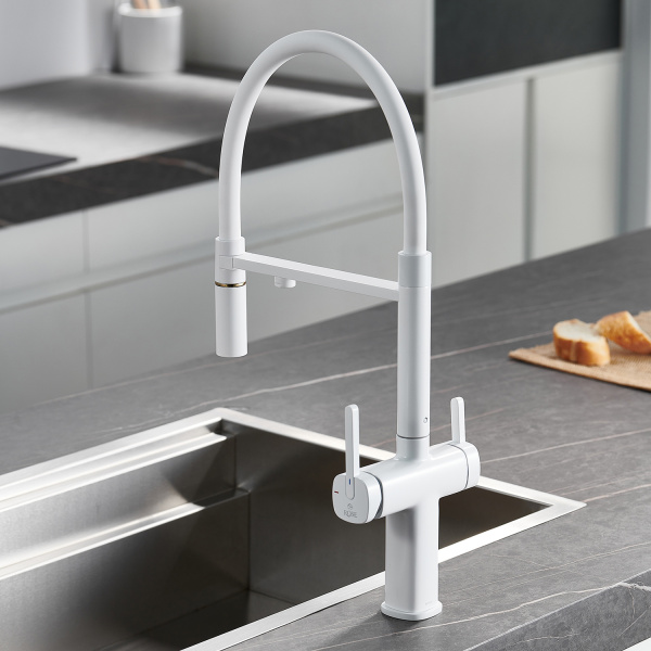 Смеситель для кухни под фильтр с гибким изливом Rose R358C