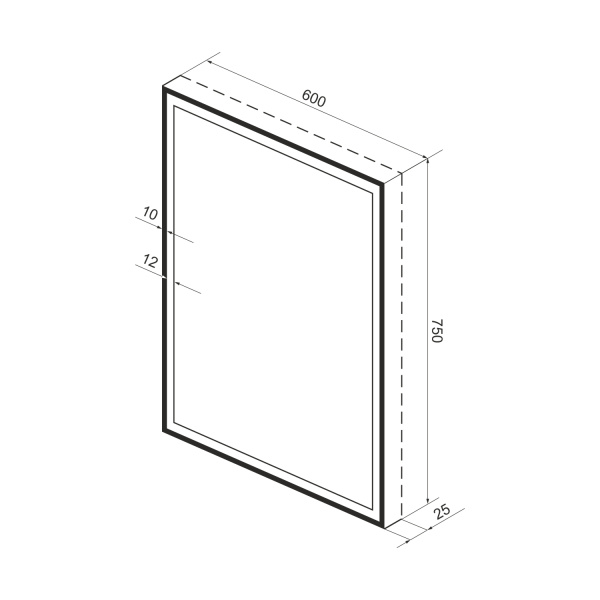 Зеркало Wellsee 7 Rays' Spectrum с LED-подсветкой 60х75