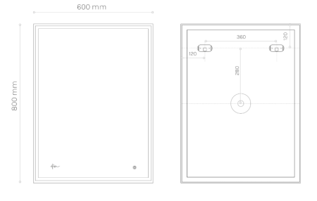 Зеркало Axus Minio 60х80
