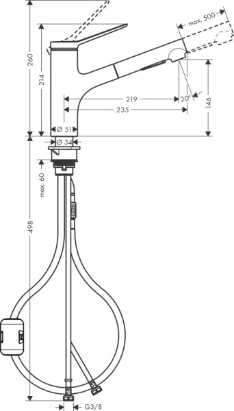Смеситель Hansgrohe Zesis 74810000