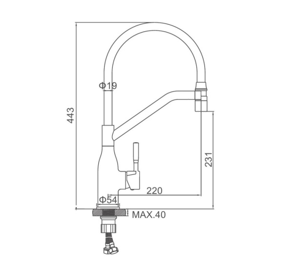 Смеситель с гибким изливом Ledeme L4798A-9 Смеситель с гибким изливом Ledeme L4798A-9