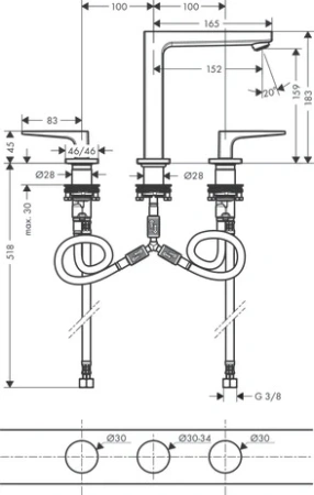 Смеситель Hansgrohe Metropol 74515000