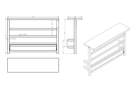 Полотенцесушитель электрический Roxen Velar 11060-4565B 45х65