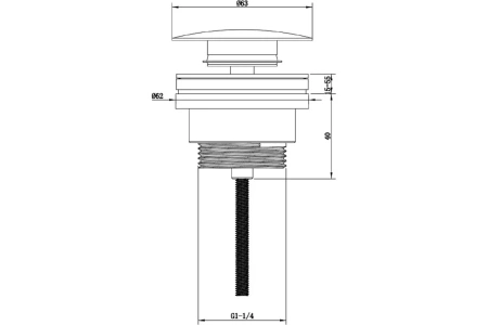 Донный клапан Vega V1072U-CR