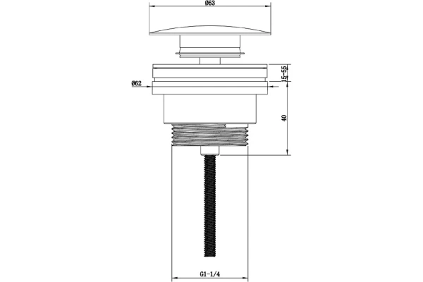 Донный клапан Vega V1072U-CR