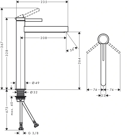 Смеситель Hansgrohe Finoris 76070700