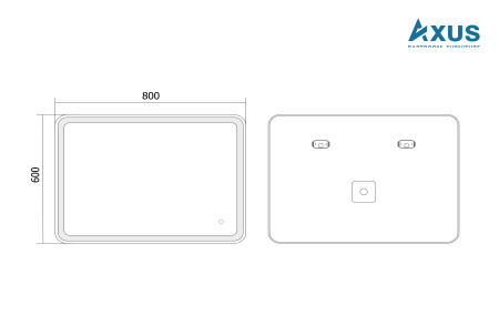 Зеркало AXUS Barry 80х60