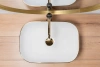 Умывальник Rea Belinda gold matt white U7422