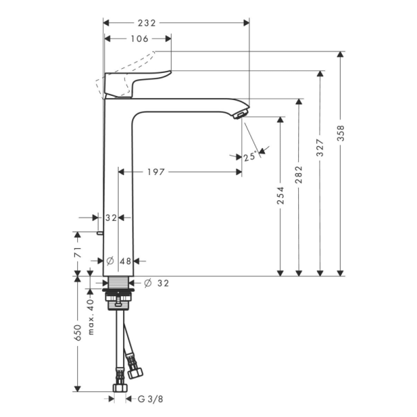 Смеситель Hansgrohe Metris 260 31082000