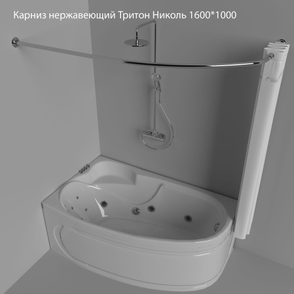 Карниз Triton Николь асимметричный 160х100 см