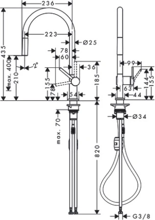Смеситель Hansgrohe Talis 72802670