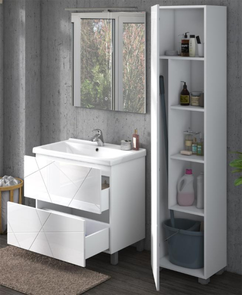 Пенал Vigo Geometry 45х185 белый