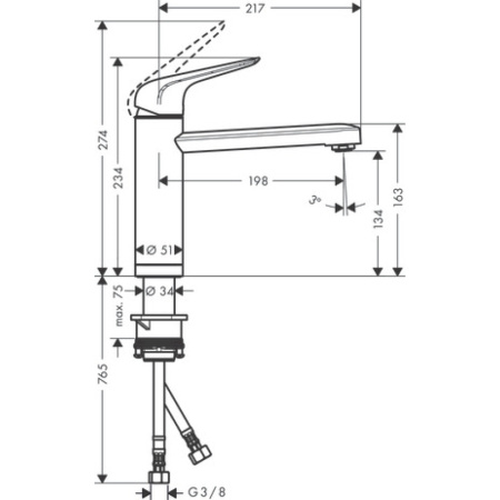 Смеситель Hansgrohe Focus 71807000