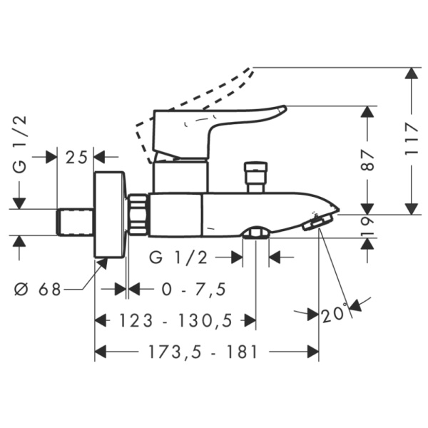 Смеситель Hansgrohe Metris 31480001