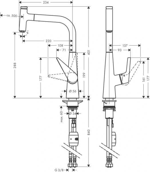 Смеситель Hansgrohe Talis 72821000