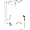 Душевая система термостатическая Hansgrohe Raindance Select E Showerpipe 1jet 27113000